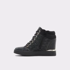 AilannahHigh Top Sneaker - Wedge Heel -The Aldo Shop ailannah black 009 002 039 alt2 sq gy 2000x2000