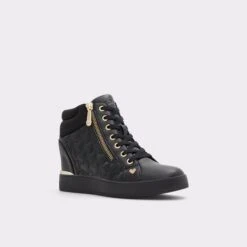 AilannahHigh Top Sneaker - Wedge Heel -The Aldo Shop ailannah black 009 002 039 alt3 sq gy 2000x2000