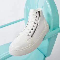 Final Sale - The Item Cannot Be ReturnedAlphaHigh Top Sneaker - Cup Sole -The Aldo Shop alpha white 110 002 033 look part sq nt 1200x1200