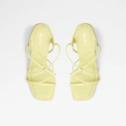 Final Sale - The Item Cannot Be ReturnedAmiliaStrappy Heeled Sandal -The Aldo Shop amilia yellow 740 002 043 alt5 sq nt 1200x1200