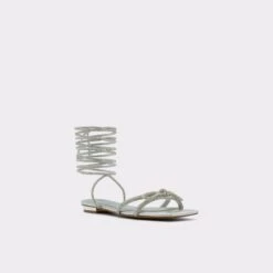 AstaraStrappy Flat Sandal -The Aldo Shop astara silver 040 003 029 alt3 sq gy 2000x2000