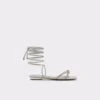AstaraStrappy Flat Sandal -The Aldo Shop astara silver 040 003 029 main sq gy 1200x1200