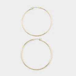 Bawia Gold Plated Hoop Earrings