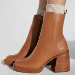 BenrubinAnkle Boot - Block Heel -The Aldo Shop benrubin brown 220 001 043 look part sq nt 1200x1200