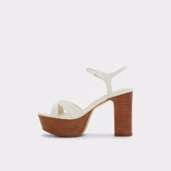 &New NewBetseyStrappy Heeled Sandal - Platform -The Aldo Shop betsey white 121 001 043 alt2 sq gy 2000x2000