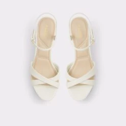 &New NewBetseyStrappy Heeled Sandal - Platform -The Aldo Shop betsey white 121 001 043 alt5 sq gy 2000x2000