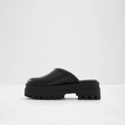 Biglease Platform Lug Sole Mule - Women's Leather Slip-On Clogs -The Aldo Shop biglease black 001 001 043 alt2 sq nt 1200x1200