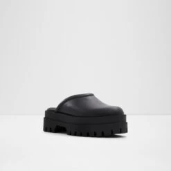 Biglease Platform Lug Sole Mule - Women's Leather Slip-On Clogs -The Aldo Shop biglease black 001 001 043 alt3 sq nt 1200x1200