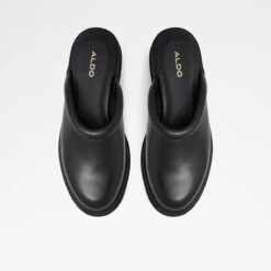 Biglease Platform Lug Sole Mule - Women's Leather Slip-On Clogs -The Aldo Shop biglease black 001 001 043 alt5 sq nt 1200x1200