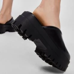 Biglease Platform Lug Sole Mule - Women's Leather Slip-On Clogs -The Aldo Shop biglease black 001 001 043 look part sq nt 1200x1200