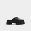 Biglease Platform Lug Sole Mule - Women's Leather Slip-On Clogs -The Aldo Shop biglease black 001 001 043 main sq gy 1200x1200