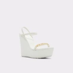 Final Sale - The Item Cannot Be ReturnedBodessaWedge Sandal - Wedge Heel -The Aldo Shop bodessa white 100 002 043 alt3 sq gy 2000x2000
