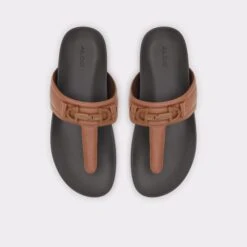 DeckslideT-strap Sandal -The Aldo Shop deckslide brown 220 001 025 alt5 sq gy 2000x2000