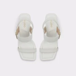 &New NewFidlesStrappy Heeled Sandal -The Aldo Shop fidles white 100 001 043 alt5 sq gy 2000x2000