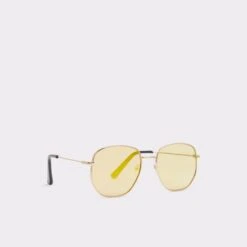 FlarryRound Sunglasses -The Aldo Shop flarry gold 710 alt1 sq gy 2000x2000