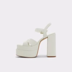 SaleGisellStrappy Heeled Sandal - Platform -The Aldo Shop gisell white 121 001 043 alt2 sq gy 2000x2000