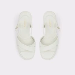 SaleGisellStrappy Heeled Sandal - Platform -The Aldo Shop gisell white 121 001 043 alt5 sq gy 2000x2000