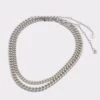 Elegant Gold Curb Layered Necklace | Multi-Strand Statement Piece