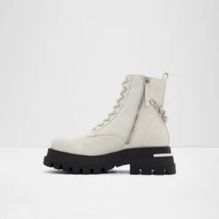 Final Sale - The Item Cannot Be ReturnedGrandeurCombat Boots - Lug Sole -The Aldo Shop grandeur white 115 001 043 alt2 sq nt 1200x1200