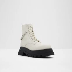 Final Sale - The Item Cannot Be ReturnedGrandeurCombat Boots - Lug Sole -The Aldo Shop grandeur white 115 001 043 alt3 sq nt 1200x1200
