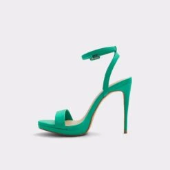 &New NewKatStrappy Heeled Sandal - Stiletto Platform -The Aldo Shop kat green 301 002 043 alt2 sq gy 2000x2000