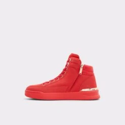 Pillow WalkLeoncinoHigh Top Sneaker -The Aldo Shop leoncino red 620 002 029 alt2 sq gy 2000x2000