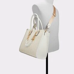 &New NewMaraxSatchel Tote Bag -The Aldo Shop marax white 112 002 029 alt3 sq gy 2000x2000