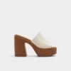 &New NewMayseeHeeled Mule - Platform -The Aldo Shop maysee white 110 001 043 main sq gy 1200x1200
