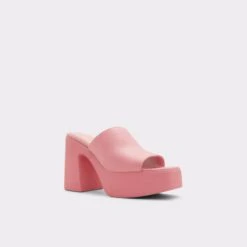 Final Sale - The Item Cannot Be ReturnedMelceeHeeled Mule - Platform -The Aldo Shop melcee pink 650 001 043 alt3 sq gy 2000x2000