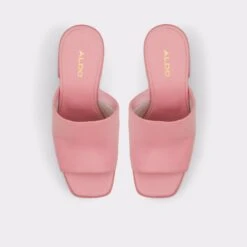 Final Sale - The Item Cannot Be ReturnedMelceeHeeled Mule - Platform -The Aldo Shop melcee pink 650 001 043 alt5 sq gy 2000x2000
