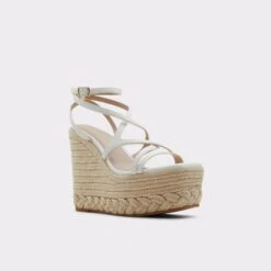 SalePortofinoStrappy Wedge Sandal - Wedge Heel -The Aldo Shop portofino white 100 002 043 alt3 sq gy 2000x2000