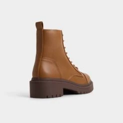 Aldo Goer Women's Brown Vegan Leather Combat Boots -The Aldo Shop product 13314434 goer brown 220 002 043 alt1 sq gy