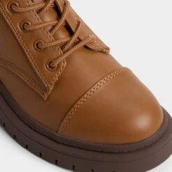 Aldo Goer Women's Brown Vegan Leather Combat Boots -The Aldo Shop product 13314434 goer brown 220 002 043 detail sq gy