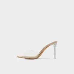 Aldo Annabrilden Women's Clear Heeled Mules -The Aldo Shop product 13388646 annabrilden beige 270 002 020 alt2 sq gy