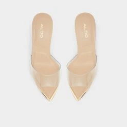 Aldo Annabrilden Women's Clear Heeled Mules -The Aldo Shop product 13388646 annabrilden beige 270 002 020 alt5 sq gy