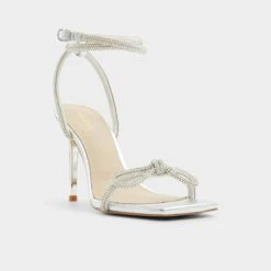 Aldo Barrona Women's Delicate Rhinestone Bow Heels -The Aldo Shop product 13388685 barrona silver 040 003 029 alt3 sq gy