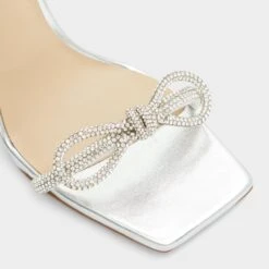 Aldo Barrona Women's Delicate Rhinestone Bow Heels -The Aldo Shop product 13388685 barrona silver 040 003 029 alt4 sq gy