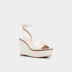 Aldo Carrabriria Woven Wedge Sandals 13 Aldo Carrabriria Woven Wedge Sandals -The Aldo Shop product 13542527 carrabriria white 115 002 043 alt3 sq gy