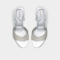 Aldo Aitana Nude Slingback Heeled Sandals -The Aldo Shop product 13618339 aitana silver 040 002 029 alt5 sq gy