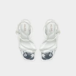 Aldo Scintilla Women's Sleek Strappy Heels -The Aldo Shop product 13620510 scintilla silver 040 002 051 alt5 sq gy