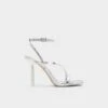 Aldo Scintilla Women's Sleek Strappy Heels 1 Aldo Scintilla Women's Sleek Strappy Heels -The Aldo Shop product 13620510 scintilla silver 040 002 051 main sq gy