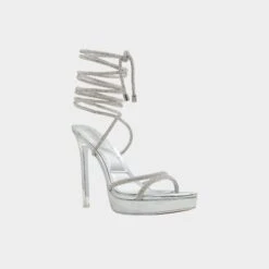 Aldo Izabella Rhinestone Embellished Strappy Platform Heels 12 Aldo Izabella Rhinestone Embellished Strappy Platform Heels -The Aldo Shop product 13621003 izabella silver 048 002 029 alt3 sq gy