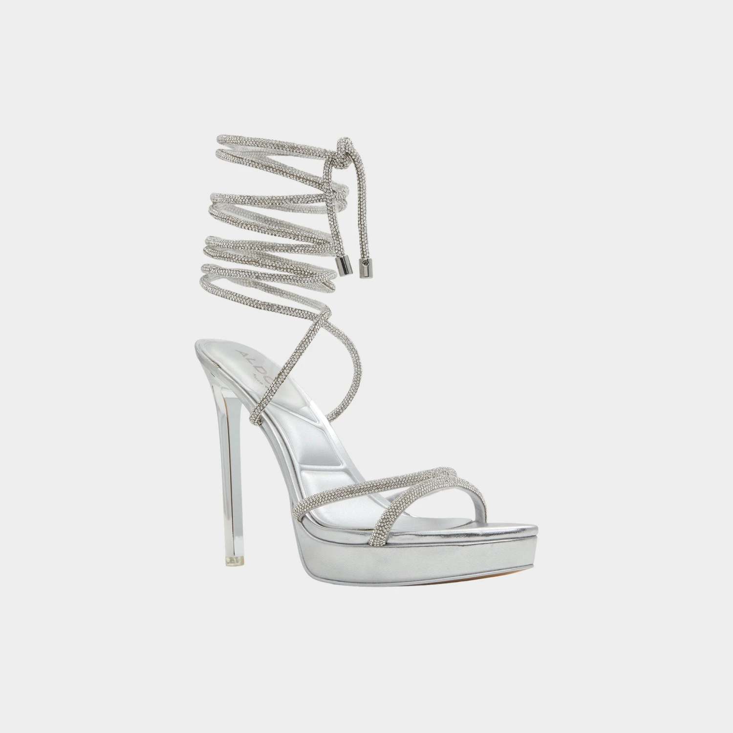 Aldo Izabella Rhinestone Embellished Strappy Platform Heels 6 Aldo Izabella Rhinestone Embellished Strappy Platform Heels - Image 4