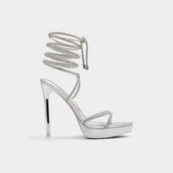 Aldo Izabella Rhinestone Embellished Strappy Platform Heels