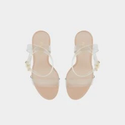 Aldo Aniwien Nude Lucite Ankle Strap Block Heels -The Aldo Shop product 13646196 aniwien beige 270 002 020 alt5 sq gy
