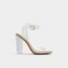 Aldo Aniwien Nude Lucite Ankle Strap Block Heels -The Aldo Shop product 13646196 aniwien beige 270 002 020 main sq gy