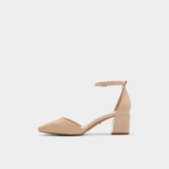 Aldo Tinctum Nude Low Block Heels with Pointed Toe -The Aldo Shop product 13647025 tinctum beige 270 002 029 alt2 sq gy