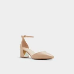 Aldo Tinctum Nude Low Block Heels with Pointed Toe -The Aldo Shop product 13647025 tinctum beige 270 002 029 alt3 sq gy