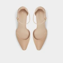 Aldo Tinctum Nude Low Block Heels with Pointed Toe -The Aldo Shop product 13647025 tinctum beige 270 002 029 alt5 sq gy
