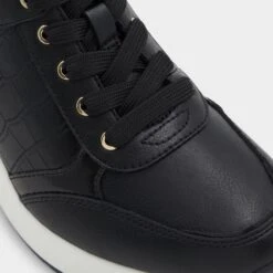 Aldo Iconistep Women's Wedge Sneakers -The Aldo Shop product 13711820 iconistep black 009 002 004 detail sq gy